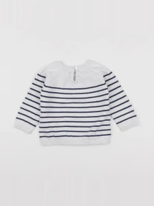 Vertbaudet - pull blanc - 12 mois