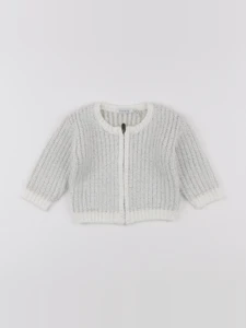 IKKS - pull blanc, or - 6 mois