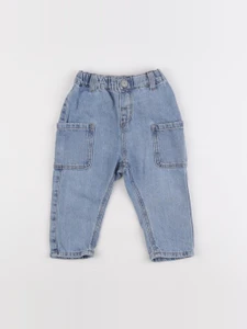 H&M - jean bleu - 9/12 mois