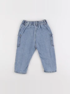H&M - jean bleu - 9/12 mois