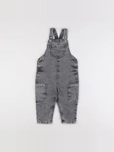 H&M - salopette gris - 12/18 mois