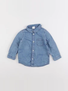 H&M - chemise bleu - 9/12 mois
