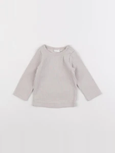 H&M - tee-shirt marron - 3 mois