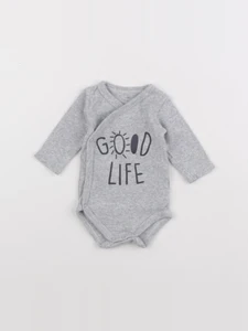 La Redoute - body gris - 0 mois