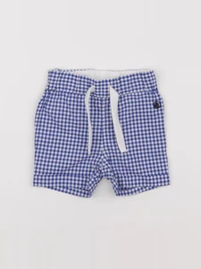 Petit Bateau - short bleu, blanc - 6 mois