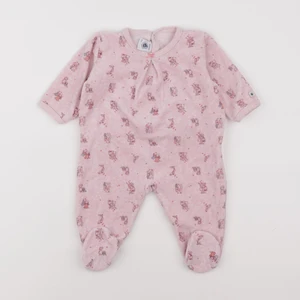 Petit Bateau - pyjama velours rose - 6 mois