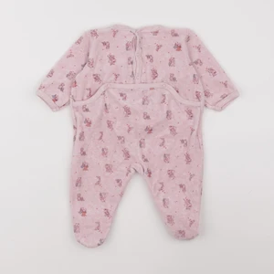 Petit Bateau - pyjama velours rose - 6 mois