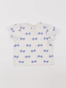 H&M - tee-shirt beige, bleu - 6/9 mois