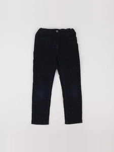 Vertbaudet - pantalon bleu, or - 7 ans