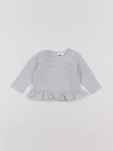 H&M - tee-shirt gris - 1/2 mois