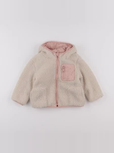 Vertbaudet - doudoune réversible rose, beige - 2 ans