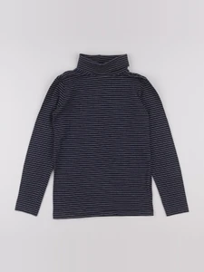 Vertbaudet - sous-pull bleu, blanc - 12 ans