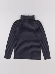 Vertbaudet - sous-pull bleu, blanc - 12 ans