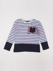 IKKS - tee-shirt bleu, blanc - 8 ans