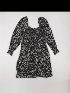 H&M - robe grossesse noir, beige - s