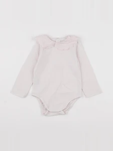 Mango - body à col rose - 6/9 mois