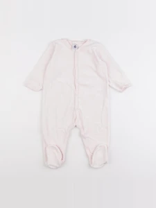 Petit Bateau - pyjama velours rose - 12 mois