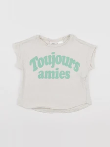 Zara - tee-shirt beige, vert - 18/24 mois