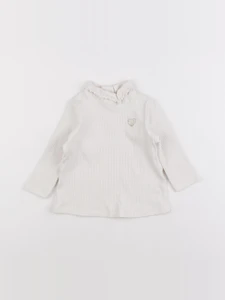 Tape à l'oeil - sous-pull blanc - 6 mois