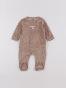 Vertbaudet - pyjama velours marron - 6 mois