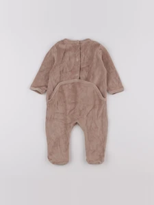 Vertbaudet - pyjama velours marron - 6 mois