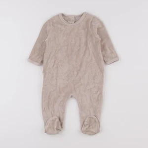 Vertbaudet - pyjama velours marron - 6 mois