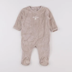 Vertbaudet - pyjama velours marron - 6 mois
