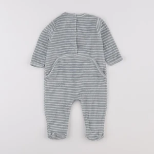 Vertbaudet - pyjama velours vert, blanc - 6 mois