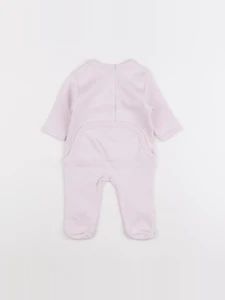 Vertbaudet - pyjama coton violet - 1 mois