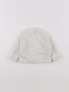 Vertbaudet - pull blanc - 9 mois
