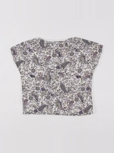IKKS - tee-shirt blanc, violet - 8 ans