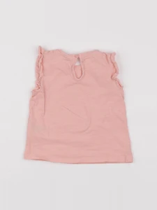 H&M - tee-shirt rose - 6/9 mois