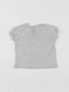 Petit Bateau - tee-shirt gris - 12 mois