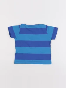 Petit Bateau - tee-shirt bleu - 12 mois