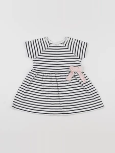 Petit Bateau - robe bleu - 6 mois