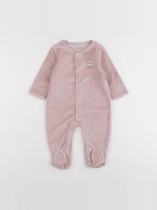 Vertbaudet - pyjama velours rose - 6 mois