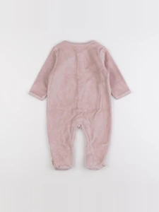 Vertbaudet - pyjama velours rose - 6 mois
