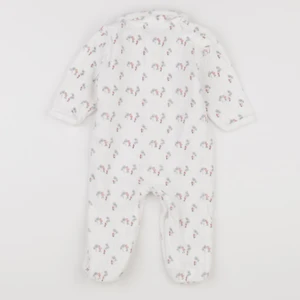 Vertbaudet - pyjama velours blanc - 6 mois