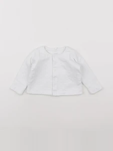Petit Bateau - gilet blanc - 12 mois