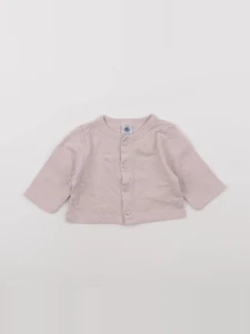 Petit Bateau - gilet rose - 6 mois