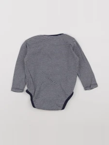 H&M - body bleu - 6/9 mois