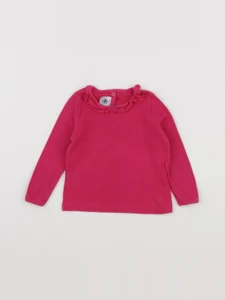 Petit Bateau - tee-shirt rose - 12 mois