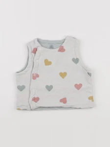 Petit Bateau - gilet blanc - 9 mois