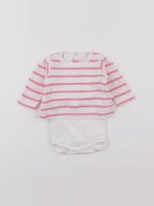 Petit Bateau - body tee-shirt blanc - 1 mois
