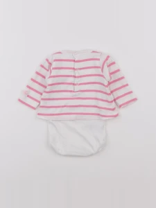 Petit Bateau - body tee-shirt blanc - 1 mois