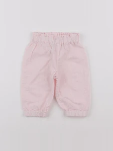 Bonton - pantalon blanc, rose - 6 mois