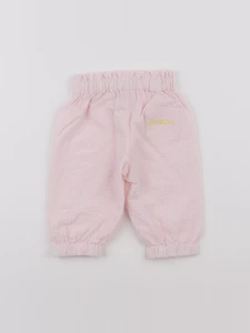 Bonton - pantalon blanc, rose - 6 mois