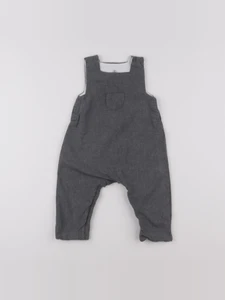 Petit Bateau - salopette gris - 6 mois