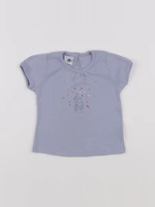 Petit Bateau - tee-shirt bleu - 12 mois