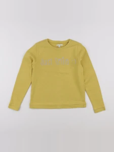 Vertbaudet - sweat jaune - 10 ans